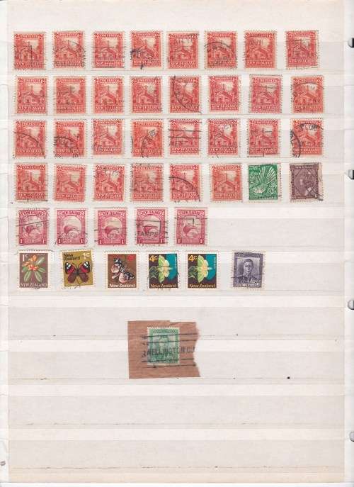 New Zealand - Large group of early stamp duplicates with some good postmarks