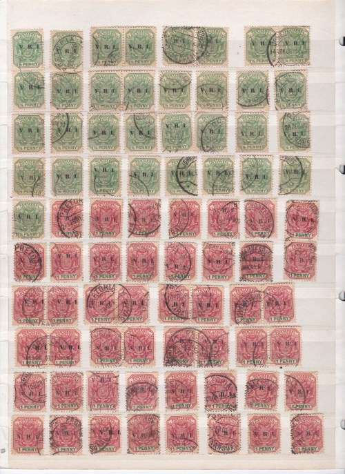 Transvaal - Large Accumulation of VRI / ERI Overprinted used stamps
