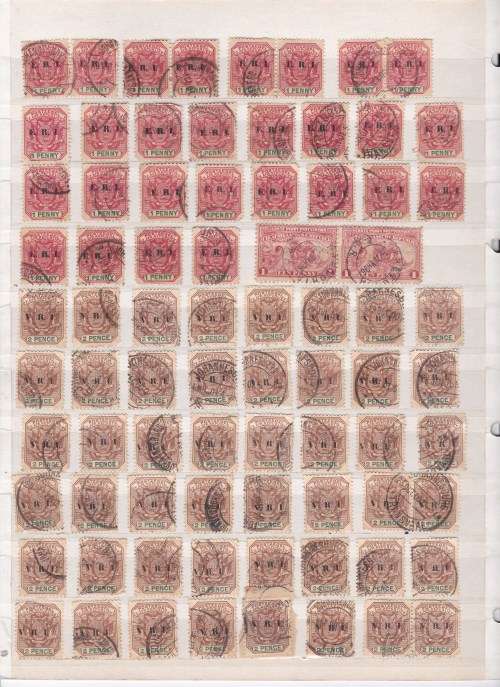 Transvaal - Large Accumulation of VRI / ERI Overprinted used stamps