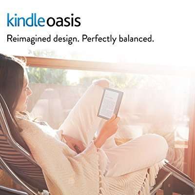 Kindle Oasis E-reader with Leather Charging Cover - Black, (LOCAL STOCK)