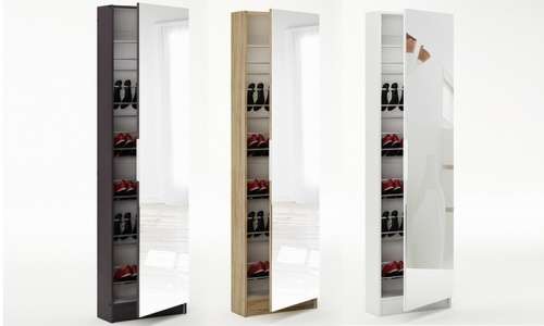 Mirrored Shoe Cabinet