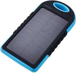 Astrum PB500 Power Bank 5000mAh Solar Portable Charger - Black & Blue