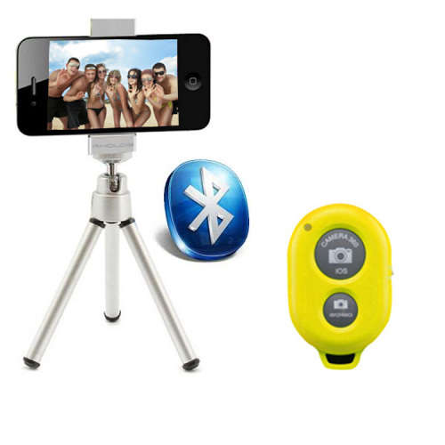 Bluetooth Selfie Control Button and Tripod Set