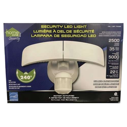 Home Zone Motion Activated LED Security Light - 2500 Lumens 35 Watts (Daylight)