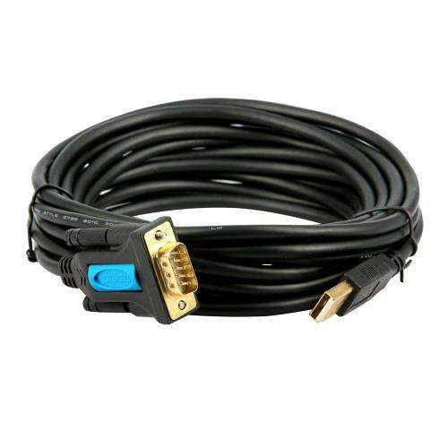 TECHTOO USB 2.0 to RS232 DB9 Serial MALE A Converter Adapter Serial Cable (16ft)-5m