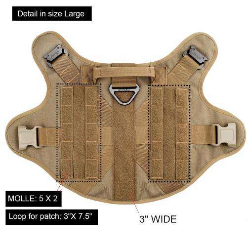 ICEFANG Tactical Dog Harness,K9 Working Dog Vest,No Pulling Front Clip