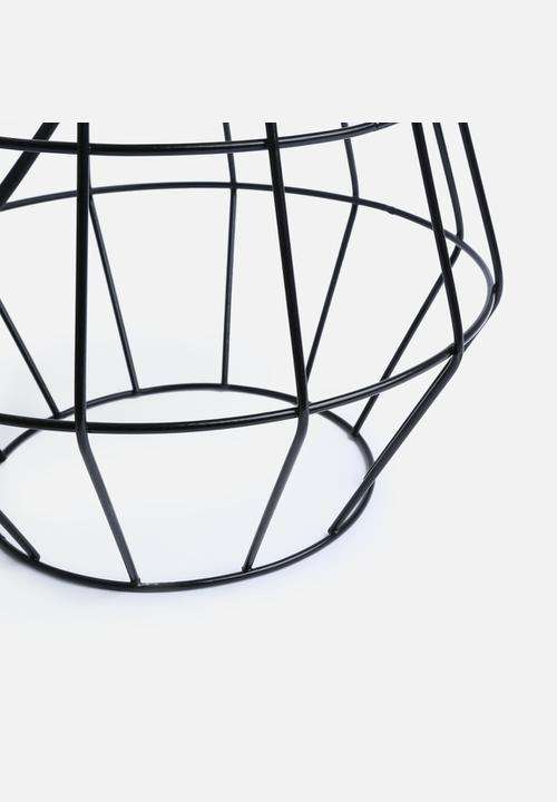 Wire Table Lamp-Black Shade
