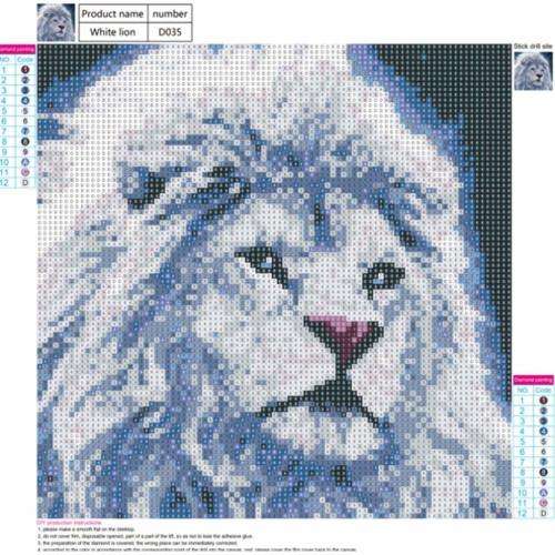 Staron DIY 5D Diamond Painting, Full Drill Animals Diamond Embroidery Rhinestone Painting Cross Stit