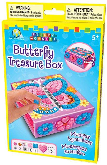 Sticky Mosaics | Butterfly Treasure Box
