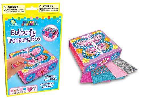 Sticky Mosaics | Butterfly Treasure Box