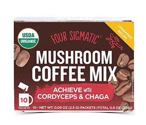 Four Sigmatic Mushroom Coffee - USDA Organic Coffee with Cordyceps and Chaga Mushroom Powder - Energ