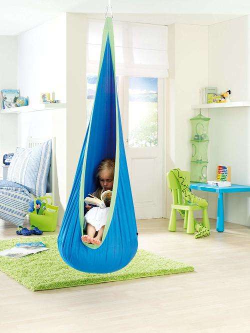 Kids Pod Swing Seat Hammock Sensory Swing (Green)