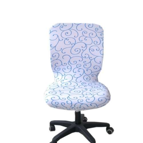 UE STORE Modern One Piece Blue Tendril Pattern Computer Office Chair Cover