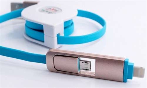 2-for-1 Digitway Retractable 2-in-1 USB 2.0 Charging Cable