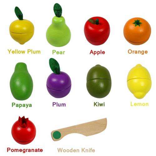 Wooden Fruit Cutting Vegetables Toys Magnetic Wooden Role Play Food Set Children Pretend Food Toy fo