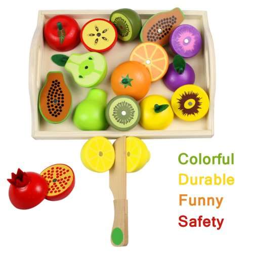 Wooden Fruit Cutting Vegetables Toys Magnetic Wooden Role Play Food Set Children Pretend Food Toy fo