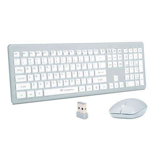 Wireless Keyboard Mouse 2.4GHz Ultra Slim Full Size Crystal Case Wireless Keyboard and Mouse Combo f