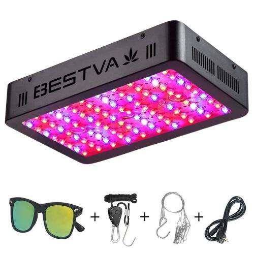 BESTVA 1000W LED Grow Light Full Spectrum Dual-Chip Growing Lamp for Hydroponic Indoor Plants Veg an