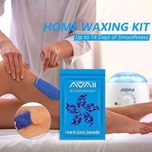 Waxing Kit, AVAII Hair Removal Waxing Warmer Kit with 5 Bags Hard Wax Beans(3.5oz/Bags)10