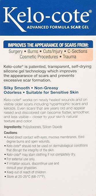 Kelo-cote Advanced Formula Scar Gel, Improves The Appearance of Old & New Scars-60gram
