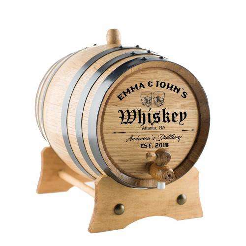 Custom Engraved American Premium Oak Aging Barrel - Whiskey Barrel