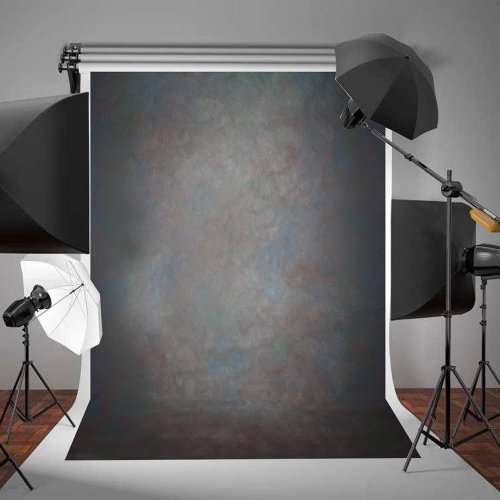 Showyou 5x7ft Retro Black Grey Dark Studio Photography Backdrop Silk Photography Background for Phot