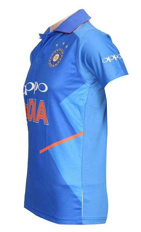 KD Cricket India Jersey Half Sleeve Cricket Supporter T-Shirt New Oppo Team Uniform Polyster