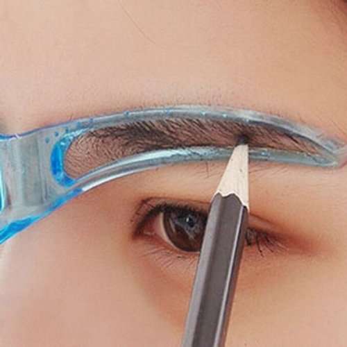 Sankuwen Professional Makeup Grooming Drawing Blacken Eyebrow Template, Random Color
