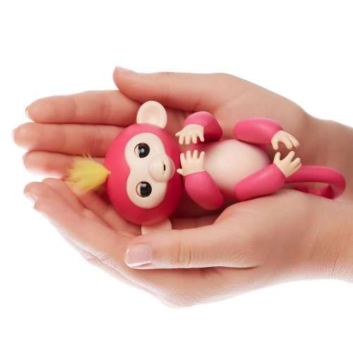 WowWee Fingerlings - Interactive Baby Monkey - Bella (Pink with Yellow Hair) By WowWee