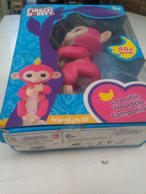 WowWee Fingerlings - Interactive Baby Monkey - Bella (Pink with Yellow Hair) By WowWee