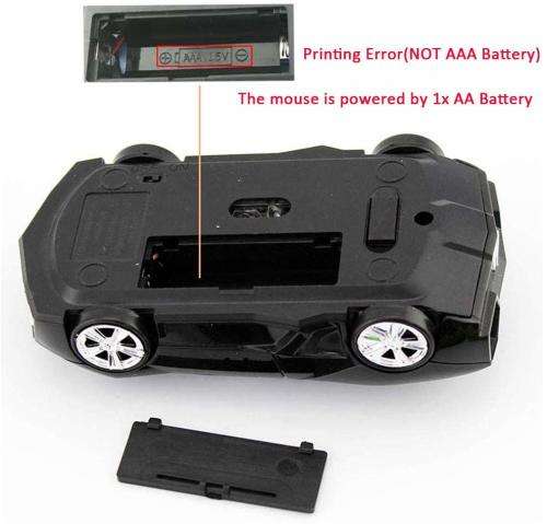 FIRSTMEMORY Wireless Car Mouse 2.4G Cool Sport Car Shaped Mouse Wireless Optical Mouse Cordless Comp