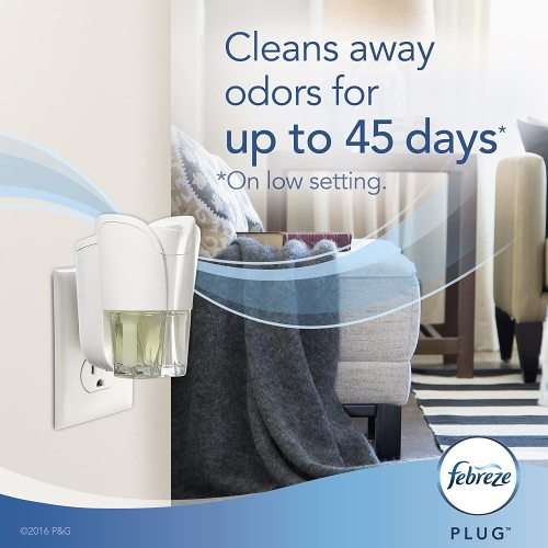 Febreze Plug in Air Freshener and Odor Eliminator, Scented Oil Refill and Oil Warmer, Gain Original