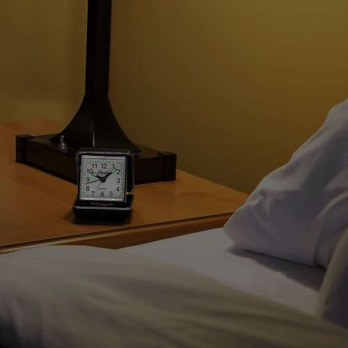 Equity by La Crosse 20080 Folding Travel Quartz Alarm Clock, Black
