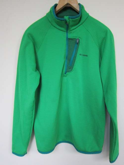 COLUMBIA MENS 'S HALF ZIP GREEN JERSEY L