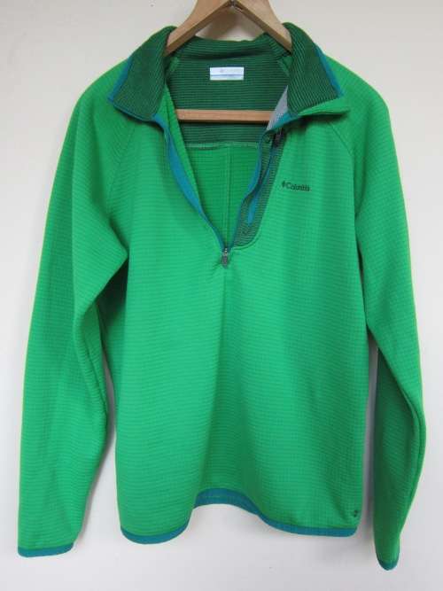 COLUMBIA MENS 'S HALF ZIP GREEN JERSEY L