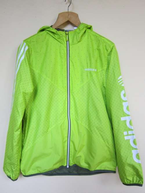 ADIDAS WOMENS LIME/GREEN ACTIVE HOODED JERSEY M