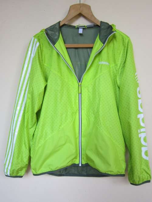 ADIDAS WOMENS LIME/GREEN ACTIVE HOODED JERSEY M