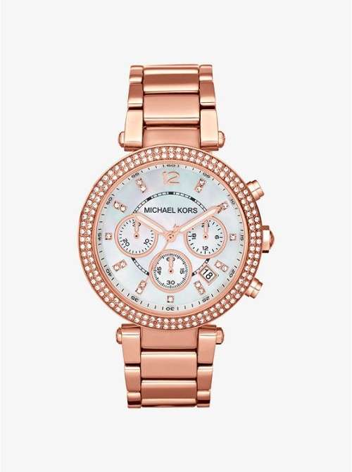MICHEAL KORS PARKER MK5616 ROSE GOLD DAYDATE QUARTZ WOMENS WATCH