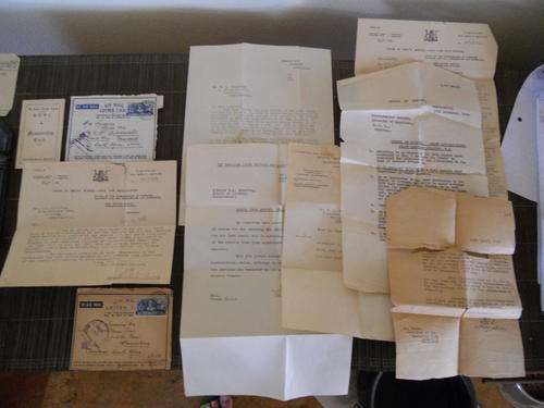 A SET OF WW 2 CORRESPONDENCE FOR S/ MAJOR WG SPEARING IN ORIGINAL HOLDER.NO RESERVE!!!