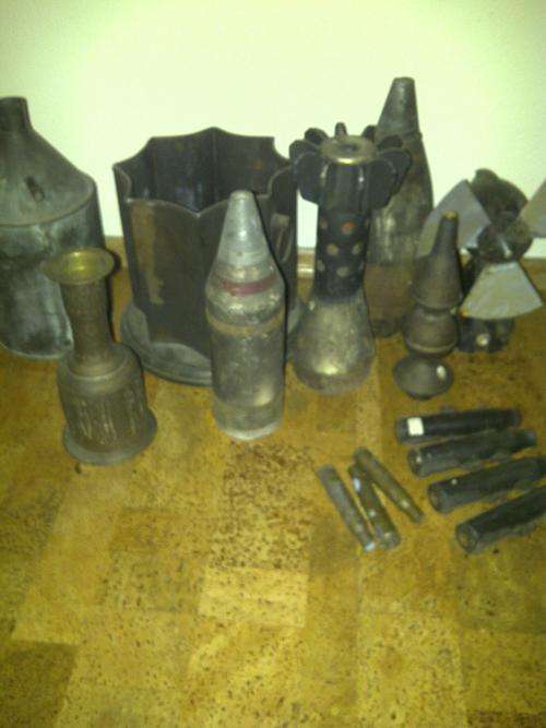 GREAT LOT INCL 2 MORTARS,SHELL CASINGS,OLD FAN,HOOKAH,ICE BUCKET.SEE OTHER PICS.NO RESERVE!!!