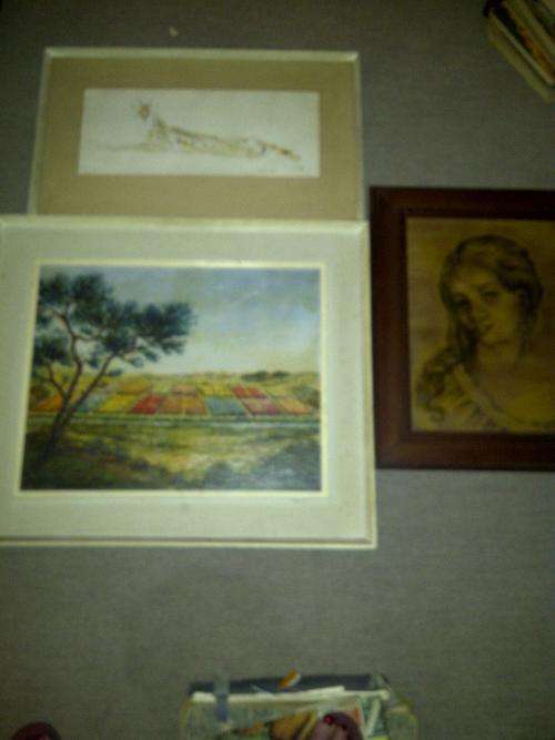 THREE OLD ORIGINAL PAINTINGS.SEE OTHER PICS.NO RESERVE!!!