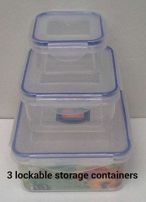 SET OFF 3 Lockable Air Tight Containers