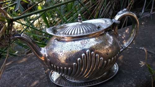 Electroplated Silver Teapot
