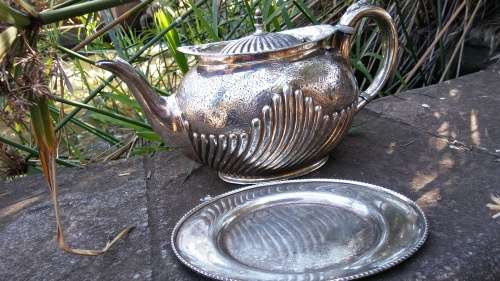 Electroplated Silver Teapot