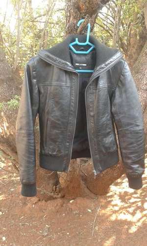 Ladies Genuine Black Leather Jacket
