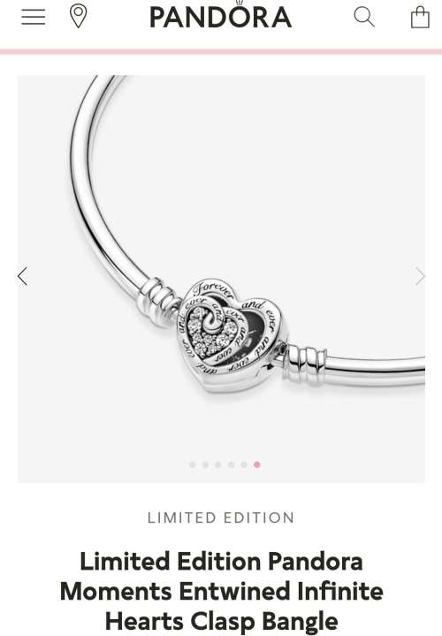 Pandora Moments Heart Bangle