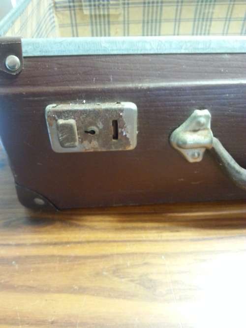 2 X VINTAGE BROWN SCHOOL SUITCASES