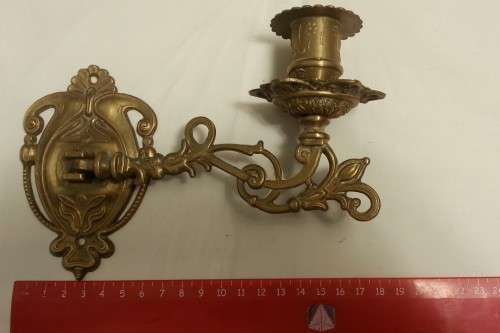 SOLID BRASS ANTIQUE PIANO CANDELABRA SETS - WALL SCONCES