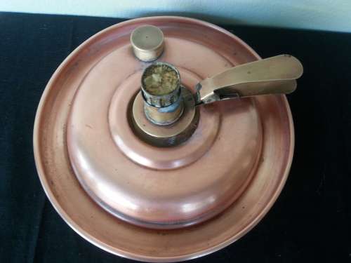 VINTAGE COPPER & BRASS OIL LAMP BY STEPHANIE GES GESCH - Western Germany