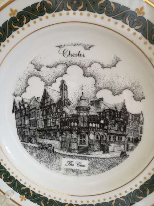 GERALD SWAN LIMITED EDITION PLATE - THE CROSS - CHESTER